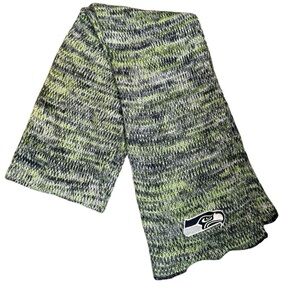 SEATTLE SEAHAWKS SCARF Football NFL Scarf Green Blue OS Unisex 12’s Fans EUC